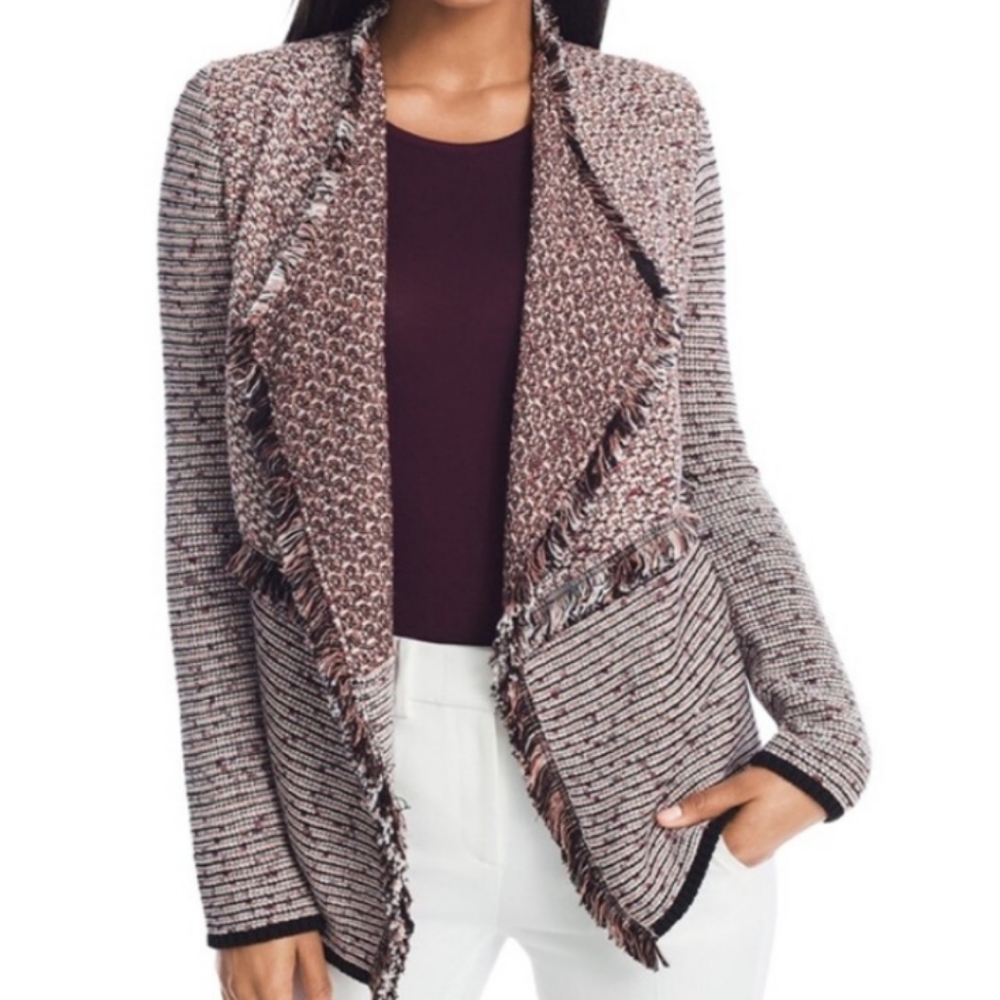 WHBM Double Fringe Sweater Jacket